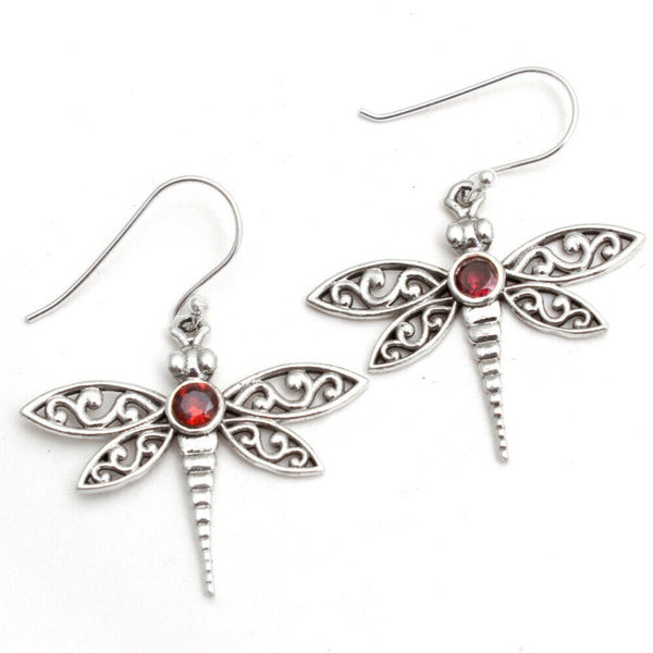 Vintage Silver Dragonfly Earrings