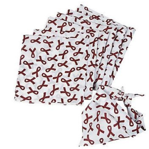 Burgundy Awareness Ribbon Bandanna