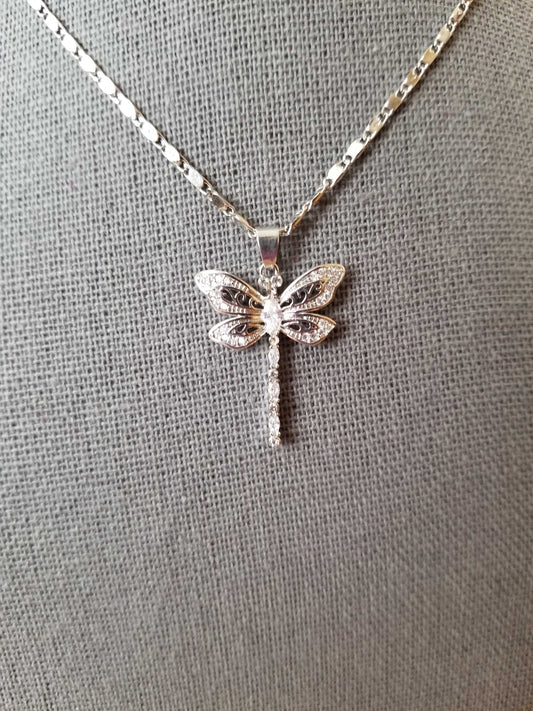 CZ Dragonfly Necklace