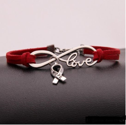Infinity Love Bow-Knot Hope Charm Bracelet