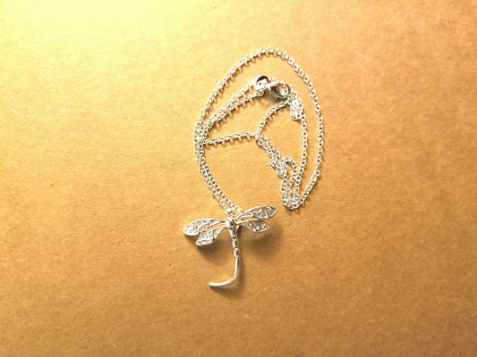 Silver Dragonfly Necklace