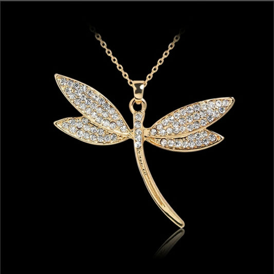 Gold Dragonfly Necklace